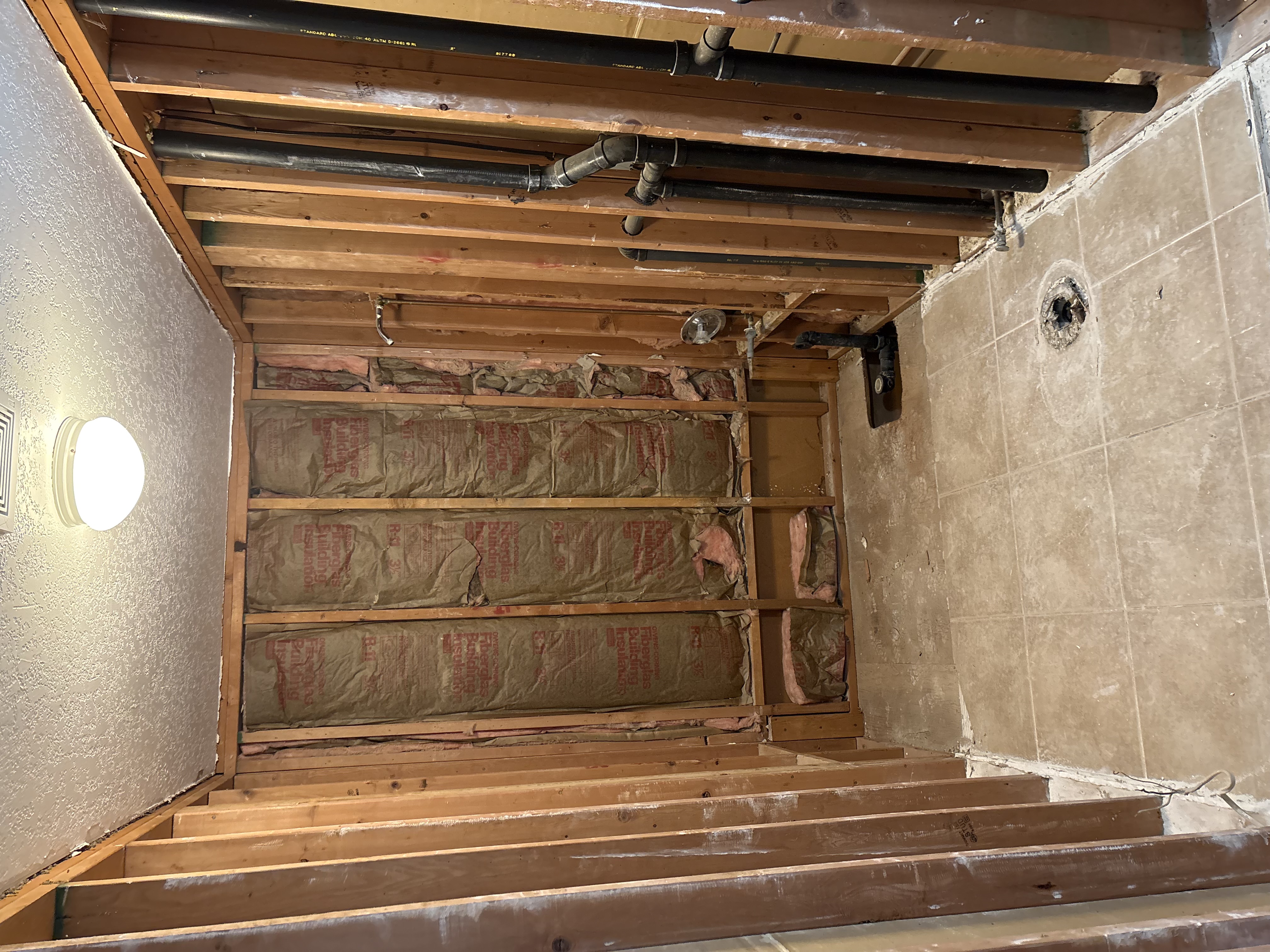 Plumbing rough-in phase
